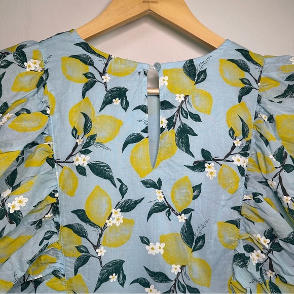 French Connection Lemon Dress. Girl’s Large 14/16. Light blue and yellow. - Picture 4 of 6